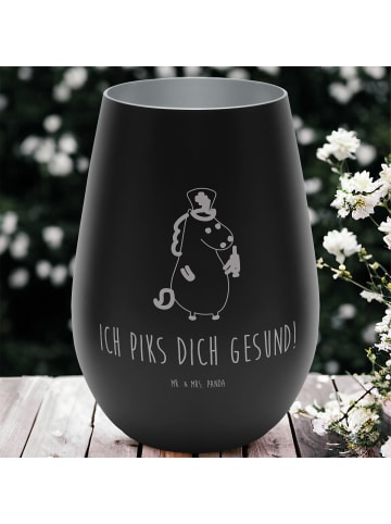 Mr. & Mrs. Panda Teelichthalter Glas Einhorn Krankenschwester mi... in Schwarz