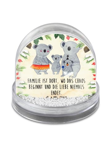 Mr. & Mrs. Panda Schneekugel Weihnachten Koala Familie mit Spruch in Naturpapier