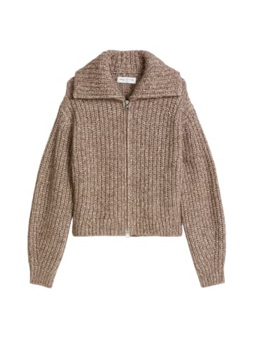 Marc O'Polo Zip-Cardigan relaxed in Dark Brown