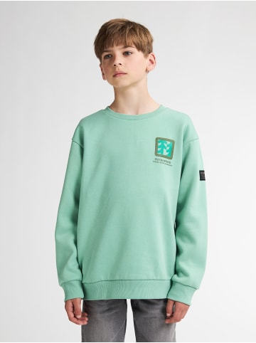 Petrol Industries Rückenprint Sweatshirt Pocono in Blau
