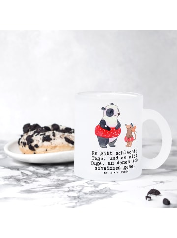 Mr. & Mrs. Panda Kaffeetasse Otter Schwimmen mit Spruch in Transparent