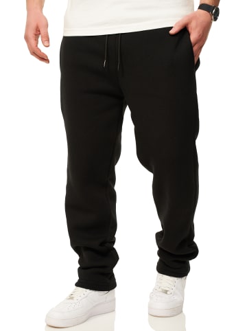 DAILY COTTON Jogginghose - im Straight-Fit als Lange Sweatpants Trainingshose in Schwarz