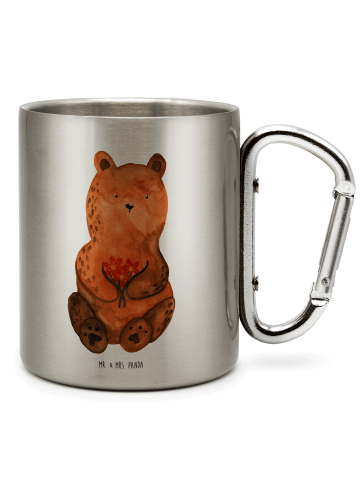Mr. & Mrs. Panda Thermotasse Bär Dankbar ohne Spruch in Silber