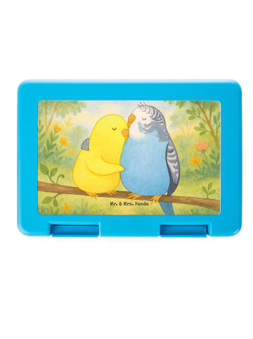 Mr. & Mrs. Panda Bento Box Wellensittich Liebe Design ohne Spruch in Weiß