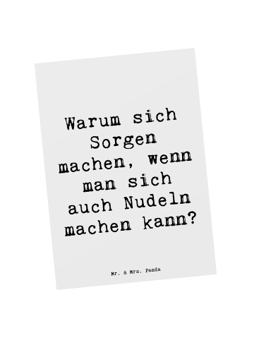 Mr. & Mrs. Panda Postkarte Spruch Gelassenheit in Krisen mit Spruch in Weiß