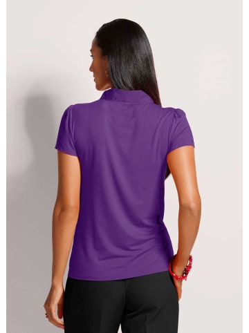 MADELEINE Kurzarmoberteil mit Schluppe in lavendellila