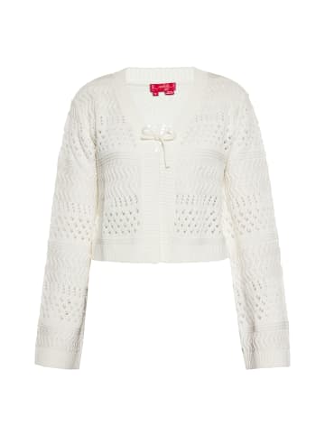 Swirly Damen Cardigan in Weiss