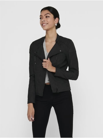 ONLY Bikerjacke aus Leder in Black 1