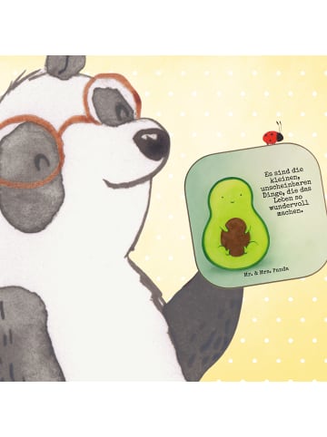 Mr. & Mrs. Panda Coaster Avocado Kern Design mit Spruch in Weiß