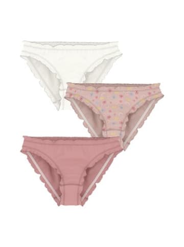 PETIT BATEAU 3er-Pack Slips Blumen Rüschen in Rosa