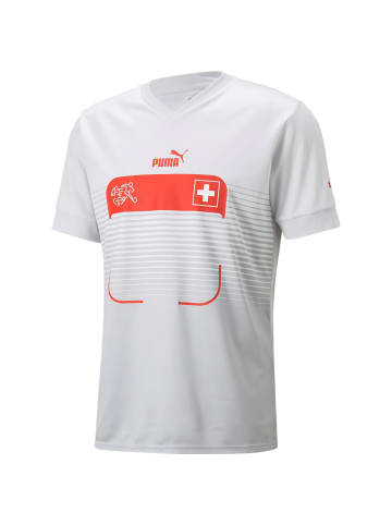 Puma Fußballtrikot SFV Schweiz WM 2022 in weiß / rot