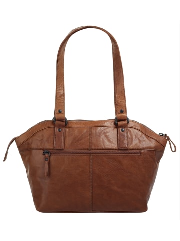 SPIKES & SPARROW Handtasche echt Leder in cognac