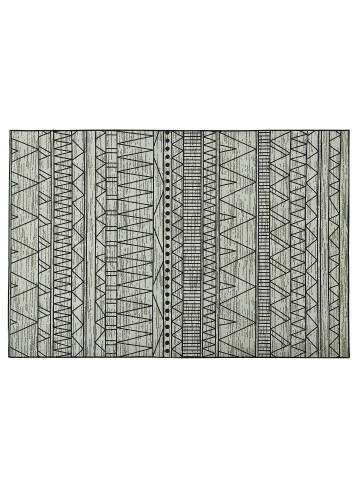 Beliani Kurzflor KEBAN in Schwarz/Grau - (W) 160 x (H) 1 x (L) 230 cm