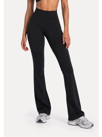 SMILODOX Schlaghose Leggings Aylin Scrunch in Schwarz