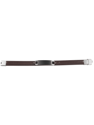 Adeliás Unisex Armband aus Leder 20,5 cm in braun