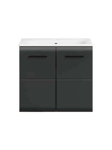 ebuy24 Waschbeckenunterschrank Ice Schwarz 60 x 46 cm