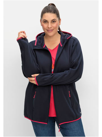 sheego Funktionsjacke aus Fleece in tiefblau