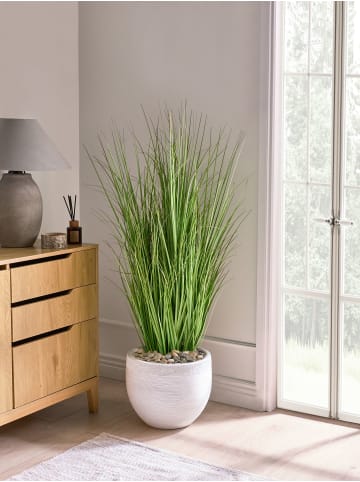 Beliani Kunstpflanze GRASS in Grün/Schwarz - (W) 60 x (H) 120 x (L) 60 cm