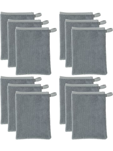 Erwin Müller Frottier Abschminkhandschuh 12er-Pack in grau