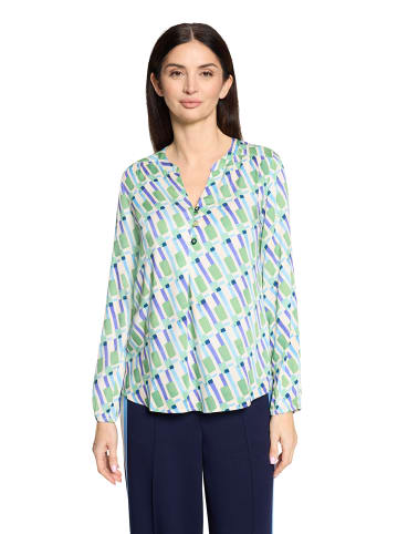 CARTOON Casual-Bluse mit Knöpfen in Green/Blue