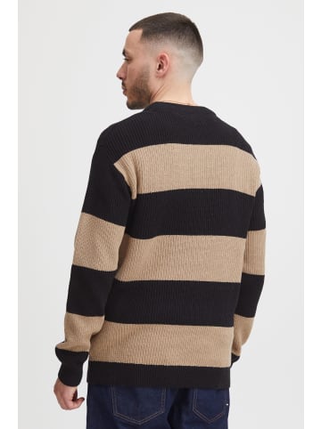 !SOLID Strickpullover SDSergio Crewneck 21301066-ME  Modischer Strickpullover mit Streifen in Schwarz