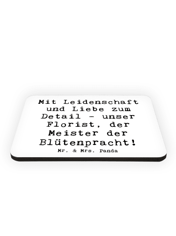 Mr. & Mrs. Panda Kühlschrankmagnet Spruch Florist Kunst mit Spruch in Weiß