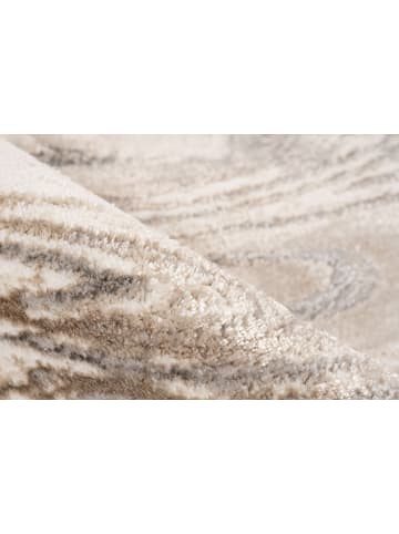 Vivorum Wohnzimmer / Schlafzimmer  Kurzflor Teppich Chalk 125 in silber - beige