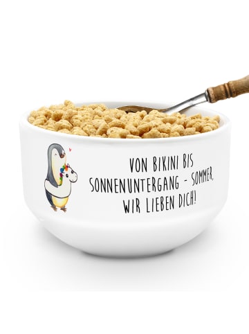 Mr. & Mrs. Panda Dessertschale Sommer Meer Strand mit Spruch in Weiß