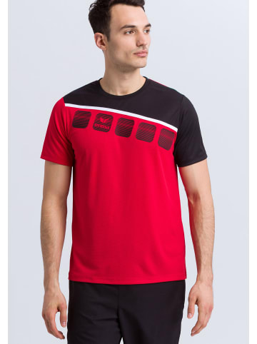 erima 5-C T-Shirt in rot/schwarz/weiss