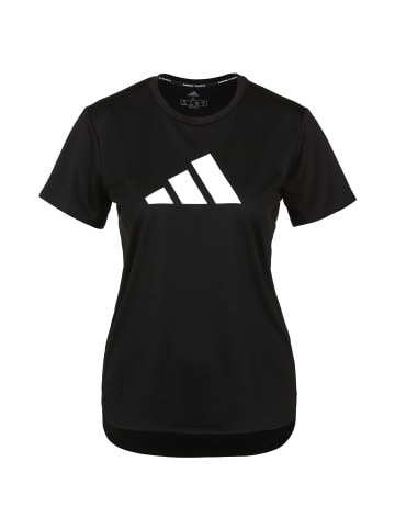 adidas Performance Trainingsshirt 3- Streifen Logo in schwarz / weiß