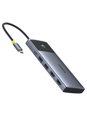 Baseus 7in1 HUB USB-C / 2x USB-A / 2x HDMI 4K / USB-A 3.0 / USB-C 3.0 in Schwarz