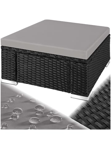 tectake Rattan-Sitzhocker, 53 x 53 x 26 cm, einfach aufzubauen und robust