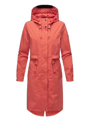 Navahoo Kurzmantel Silberperlee in Coral Red