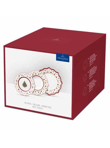 Villeroy & Boch Teller-Set Toy's Delight in weiß-rot