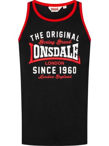 Lonsdale T-Shirt "Andover Singlet Normale Passform" in Schwarz