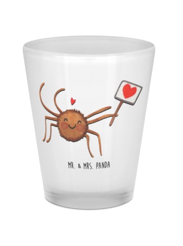 Mr. & Mrs. Panda Schnapsglas Spinne Agathe Motivation ohne Spruch in Transparent