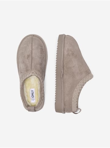 ONLY Hausschuhe in Taupe Gray