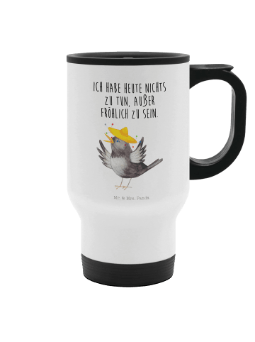 Mr. & Mrs. Panda Kaffeebecher Rabe Sombrero mit Spruch in Weiß