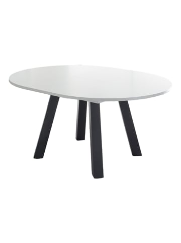 58 aufm Kessel ESSTISCH Rund ausziehbar Edda 2 130x130x78 Küchentisch Graphit/Weiß