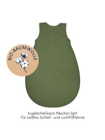Alvi Kugelschlafsack Mäxchen Light - Felpa in green