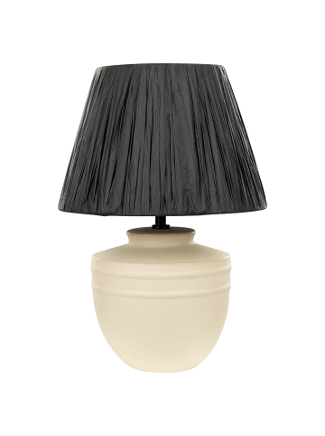 Beliani Tischleuchten TIGRE in Beige/Schwarz - (W) 30 x (H) 44 x (L) 30 cm