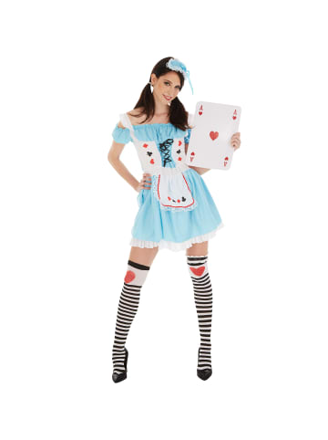 tectake Kurzes, sexy Kleid, blau/weiß