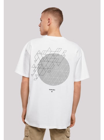 F4NT4STIC Heavy Oversize T-Shirt Geometric Grau in weiß