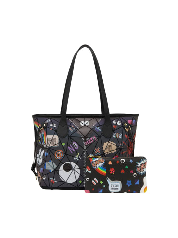 myMo Women Handbag in Black Multicolor