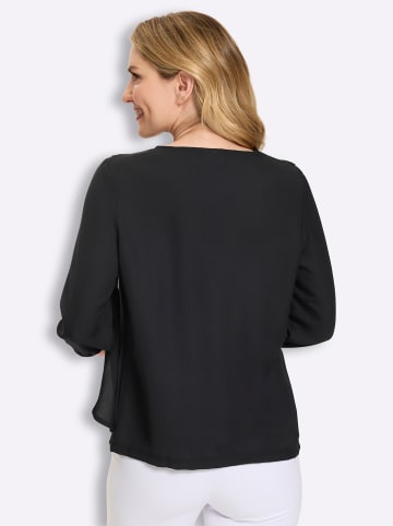 Sieh an! 3/4-Arm-Bluse in schwarz