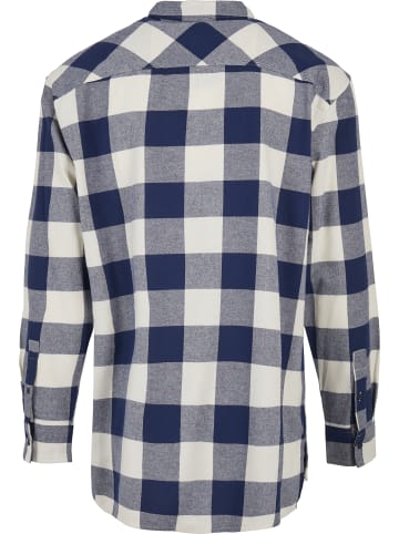 Urban Classics Long Sleeve Shirt in darkblue/cream
