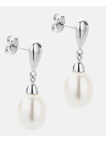 Diamant L'éternel Ohrringe aus 375 Weißgold mit Perle