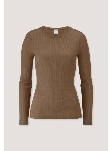 Hessnatur Hessnatur Longsleeve WARM TOUCH aus Bio-Schurwolle und TENCEL™ Lyocell in camel