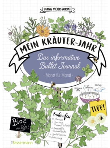 Bassermann Verlag Buch - Mein Kräuter-Jahr  - Das informative Bullet Journal - Monat fü