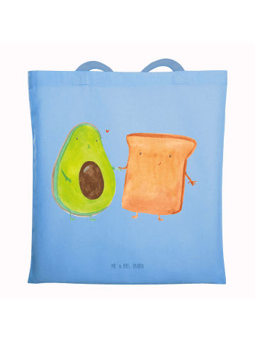 Mr. & Mrs. Panda Tragetasche Avocado + Toast ohne Spruch in Sky Blue